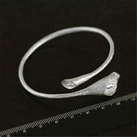Handmade-Flower-Design-925-silver-cuff-bangle (5)